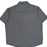 Dickies Striped Short Sleeve Shirt - 2XL Gray Cotton