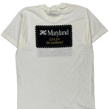 Maryland Lottery Screen Stars Single Stitch T-Shirt - XL White Cotton