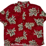 Croft & Barrow Floral Hawaiian Shirt - 2XL Red Cotton