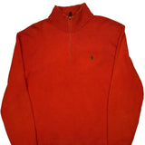 Polo By Ralph Lauren 1/4 Zip - 2XL Red Cotton