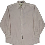 Tommy Hilfiger Striped Shirt - Large Red Cotton