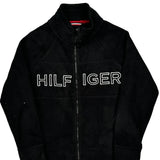 Tommy Hilfiger Spellout Track Jacket - Small Black Polyester