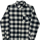 Identic Checked Flannel Shirt - Small Black & White Cotton