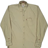 Manhattan Slim Levis Slim Shirt - XL Beige Cotton