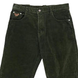 Giorgio Armani Cord Trousers - 30W 26L Green Cotton