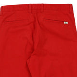 Lacoste Slim Fit Trousers - 34W 33L Red Cotton