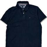 Tommy Hilfiger Polo Shirt - Large Navy Cotton