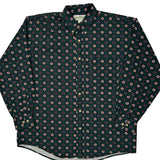 Natural Issue Polka Dot Patterned Shirt - Medium Green Cotton
