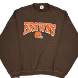 Browns Nfl Nfl Sweatshirt - XL Brown Cotton