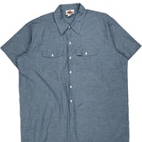Dickies Short Sleeve Shirt - 2XL Blue Cotton