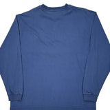 Carhartt Long Sleeve T-Shirt - Large Blue Cotton