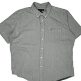 Tommy Hilfiger Short Sleeve Shirt - XL Grey Cotton