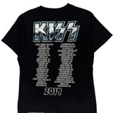 2014 Tour Kiss Alstyle Band T-Shirt - Large Black Cotton