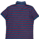 Tommy Hilfiger Striped Polo Shirt - Large Blue Cotton