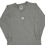 Adidas Long Sleeve T-Shirt - Medium Grey Cotton Blend