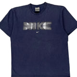 Nike Graphic T-Shirt - Medium Blue Cotton