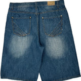 Akademiks Denim Shorts - 36W 12L Blue Cotton