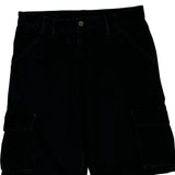 Levis Cargo Shorts - 34W 12L Black Cotton