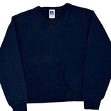 90S Blank Russell Athletic Sweatshirt - Medium Navy Cotton