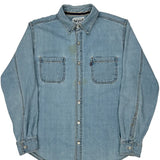 Levis Denim Shirt - Large Light Wash Denim