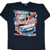Made In USA Charlotte Motor Speedway Jensen Nascar T-Shirt - 2XL Navy Cotton