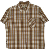 Levis Checked Short Sleeve Shirt - XL White Cotton