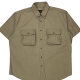 Woolrich Short Sleeve Shirt - XL Khaki Cotton