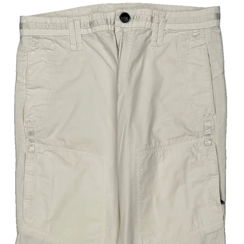 Armani Exchange Cargo Cargo Trousers - 34W 31L Cream Cotton