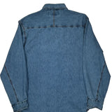 Wrangler Denim Shirt - Large Blue Cotton