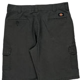 Dickies Cargo Shorts - 36W 12L Grey Cotton Blend