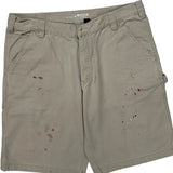 Carhartt Carpenter Shorts - 36W 11L Beige Cotton