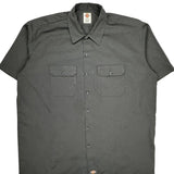Dickies Short Sleeve Shirt - 2XL Gray Polyester Blend
