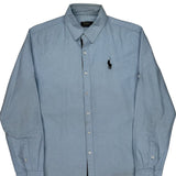 Polo By Ralph Lauren Shirt - Medium Blue Cotton