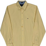 Tommy Hilfiger Slim Fit Shirt - Small Yellow Cotton