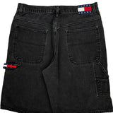 Tommy Jeans Carpenter Shorts - 36W 13L Black Denim