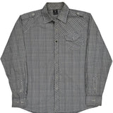 Avirex Checked Shirt - Large Black & White Cotton Blend