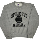 Cleveland State Baseball Russell Athletic College Sweatshirt - Small Grey Polyester Blend