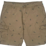 Old Navy Graphic Cargo Shorts - 36W 10L Khaki Cotton