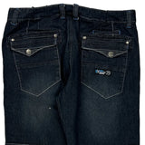 Krobar Cargo Denim Shorts - 36W 14L Dark Wash Cotton