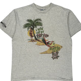 Margaritaville Caribbean Surf Single Stitch T-Shirt - XL Grey Cotton