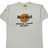 Hard Rock Cafe Oneita Single Stitch T-Shirt - XL White Cotton