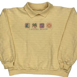 Unbranded Collared Sweatshirt - 2XL Yellow Cotton