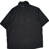 Dickies Pinstripe Short Sleeve Shirt - XL Black Cotton