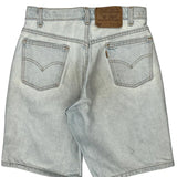 Levis Denim Shorts - 26W UK 6 Light Wash Cotton