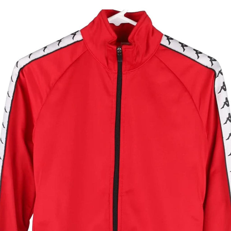 Age 10-12 Kappa Track Jacket - Small Red Polyester
