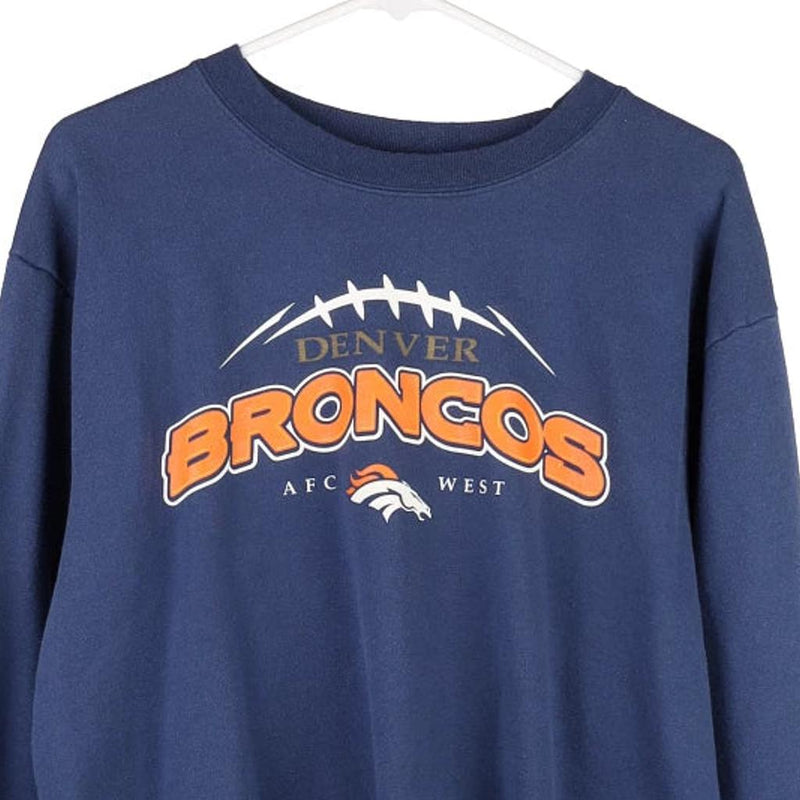 Vintage navy Denver Broncos Nfl Sweatshirt - mens medium
