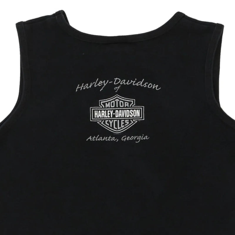 Vintage black Atlanta Georgia Harley Davidson Top - womens small