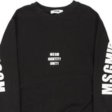 Msgm Sweatshirt - Small Black Cotton