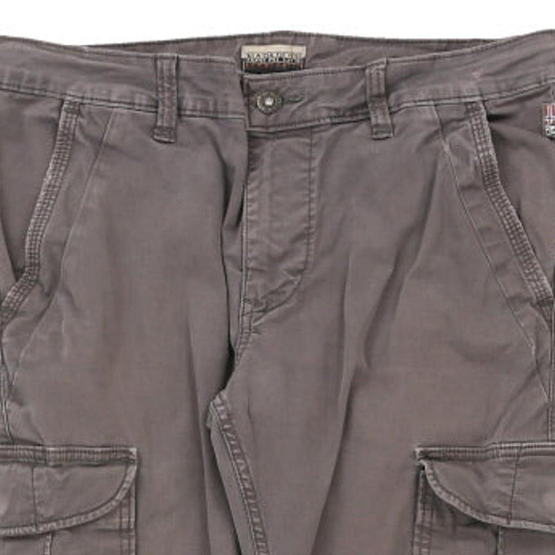 Napapijri Cargo Trousers - 31W 30L Brown Cotton