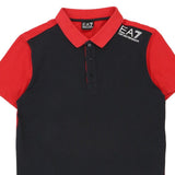 Vintage black Ea7 Polo Shirt - mens medium